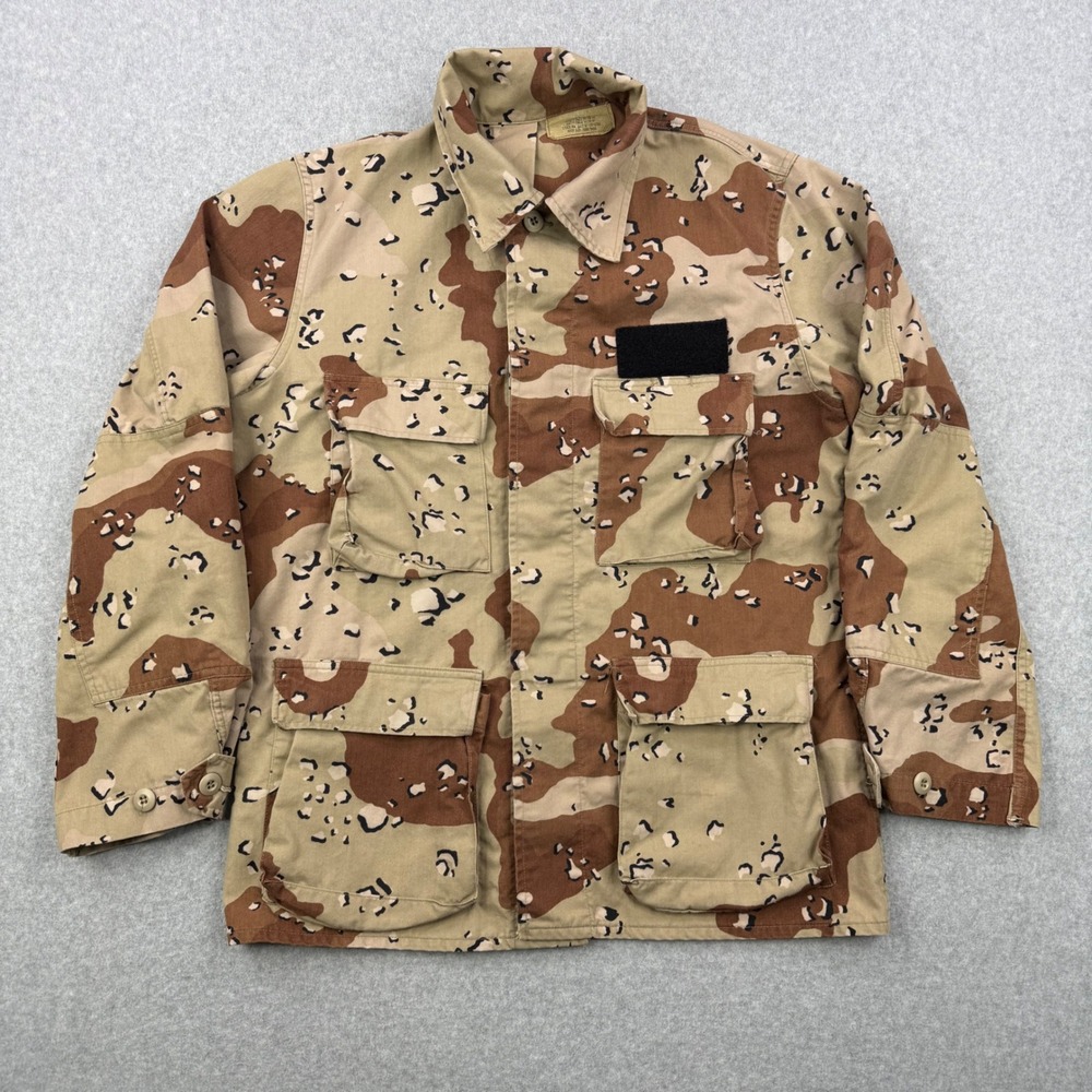 Vintage Military Jacket Mens Medium Desert Storm Camo 80s Chocolate Chip Combat